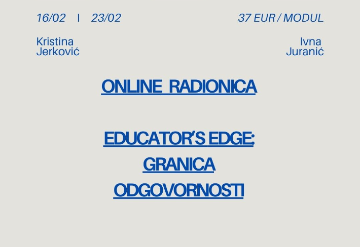Naslovna slika: Edukacija "Educator’s Edge: Granica odgovornosti"