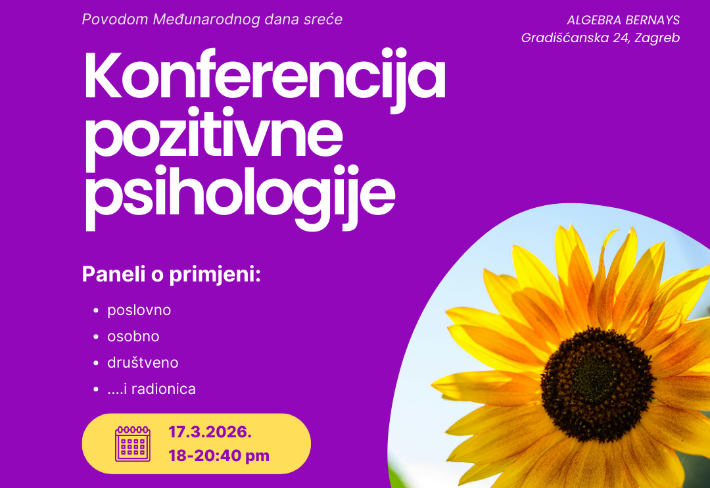 Naslovna slika: Edukacija "KONFERENCIJA POZITIVNE PSIHOLOGIJE - Pokreni stvarne promjene!"