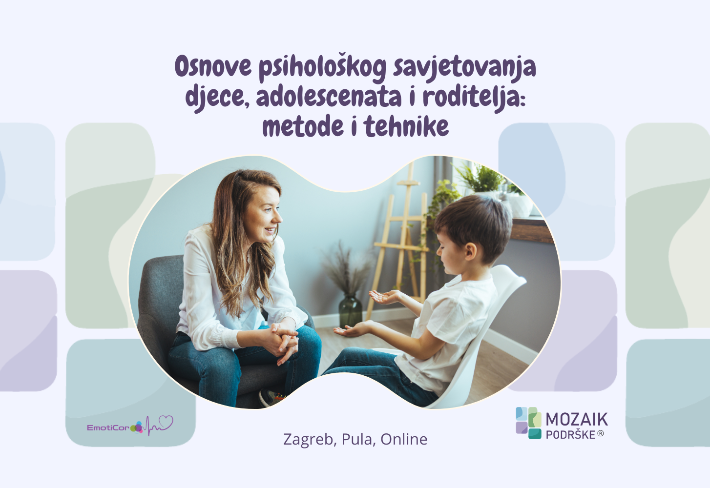 Naslovna slika: Edukacija "Osnove psihološkog savjetovanja djece, adolescenata i roditelja"