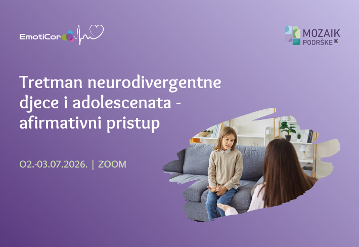 Naslovna slika: Edukacija "Tretman neurodivergentne djece i adolescenata - afirmativni pristup"
