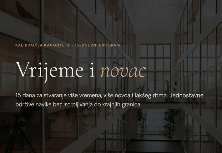 Naslovna slika: Edukacija "Kalibracija kapaciteta - Vrijeme i novac"