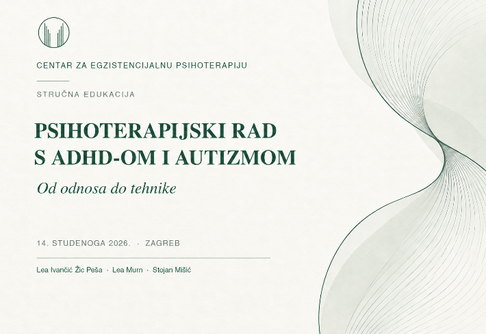 Naslovna slika: Edukacija "Psihoterapijski rad s ADHD-om i autizmom: Od odnosa do tehnike"